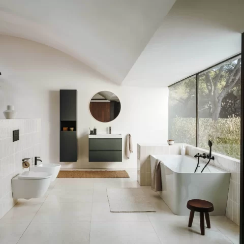 Vas WC suspendat Roca Ona compact rimless alb lucios 48x36 cm Supraglaze