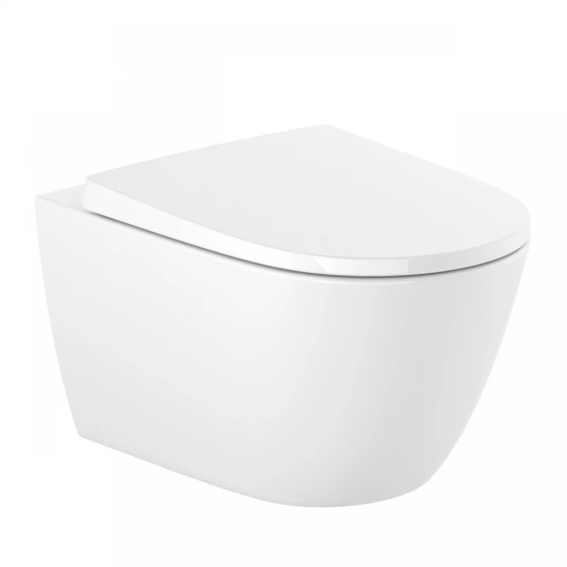Vas WC suspendat Roca Ona rimless alb lucios 53x36 cm Supraglaze