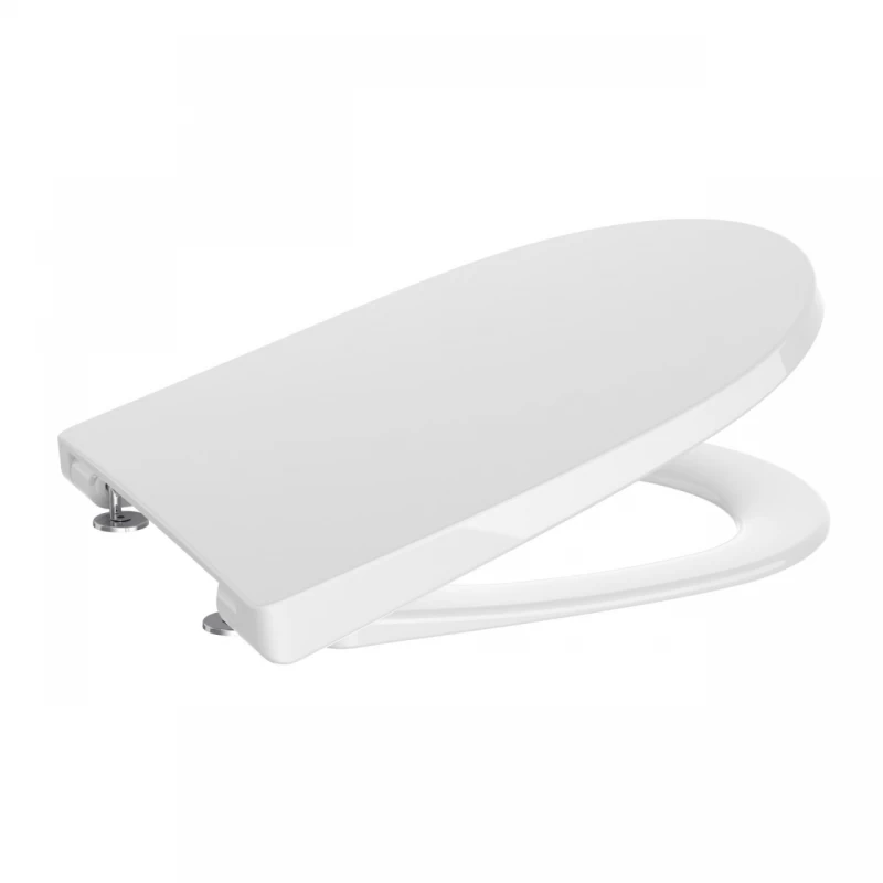 Capac WC cu inchidere normala Roca Ona Supralit alb lucios