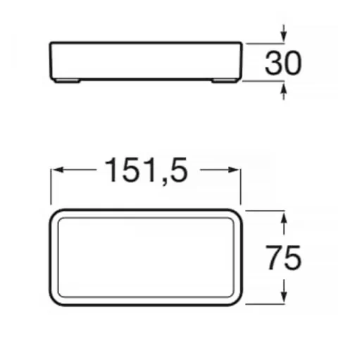 Recipient accesorii de baie Roca Ona alb mat