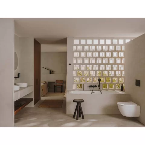 Cada rectangulara Roca Ona 170x70 cm din Stonex alb cu sifon si ventil