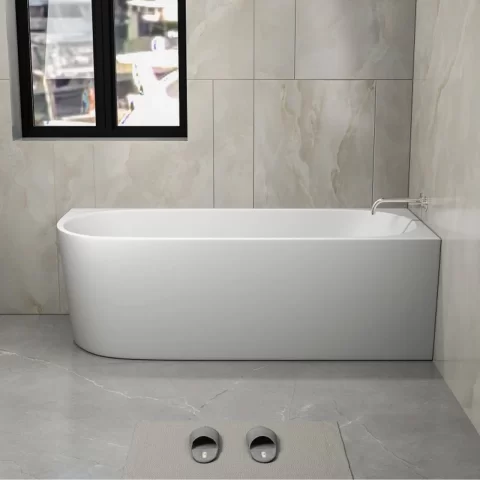 Cada freestanding Sanotechnik Porto 170x75xH56 cm din acril alb cu montaj dreapta
