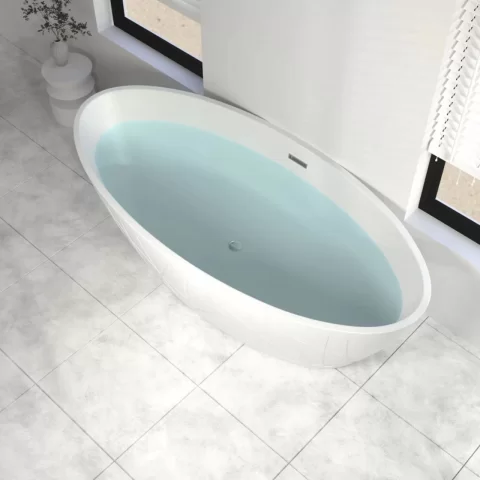 Cada freestanding Sanotechnik Las Vegas 170x80xH56 cm din acril alb 