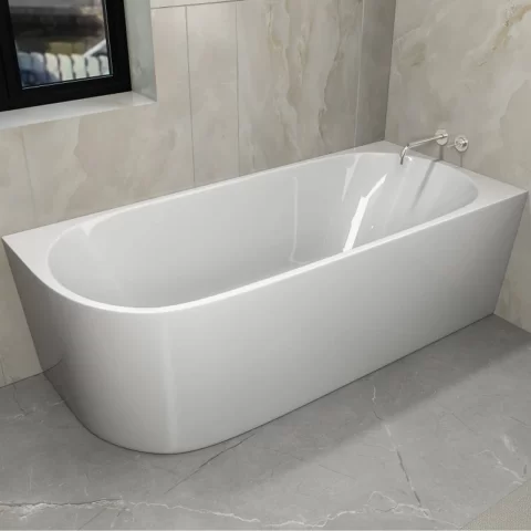 Cada freestanding Sanotechnik Porto 170x75xH56 cm din acril alb cu montaj dreapta