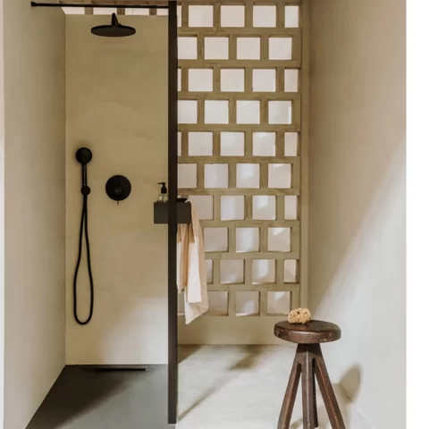 Baterie dus incastrata Roca Ona negru mat