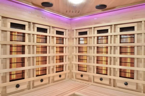 Sauna Sanotechnik Deluxe brad canadian 150x150xH200 cm cromoterapie