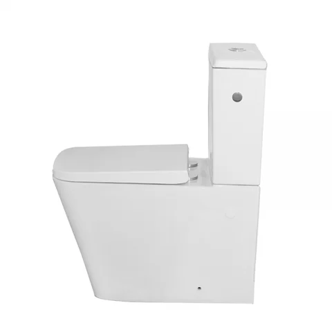 Set vas WC Fluminia Paris, rimless cu rezervor si capac soft-close 66.5x38xH84 cm.