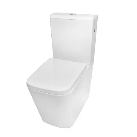 Set vas WC Fluminia Paris, rimless cu rezervor si capac soft-close 66.5x38xH84 cm.