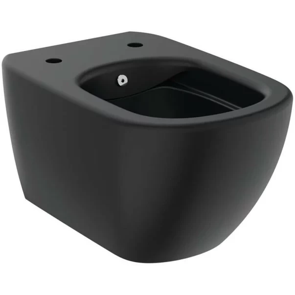 Vas wc suspendat Rimless cu functie de bideu si fixare ascunsa Ideal Standard Tesi, negru