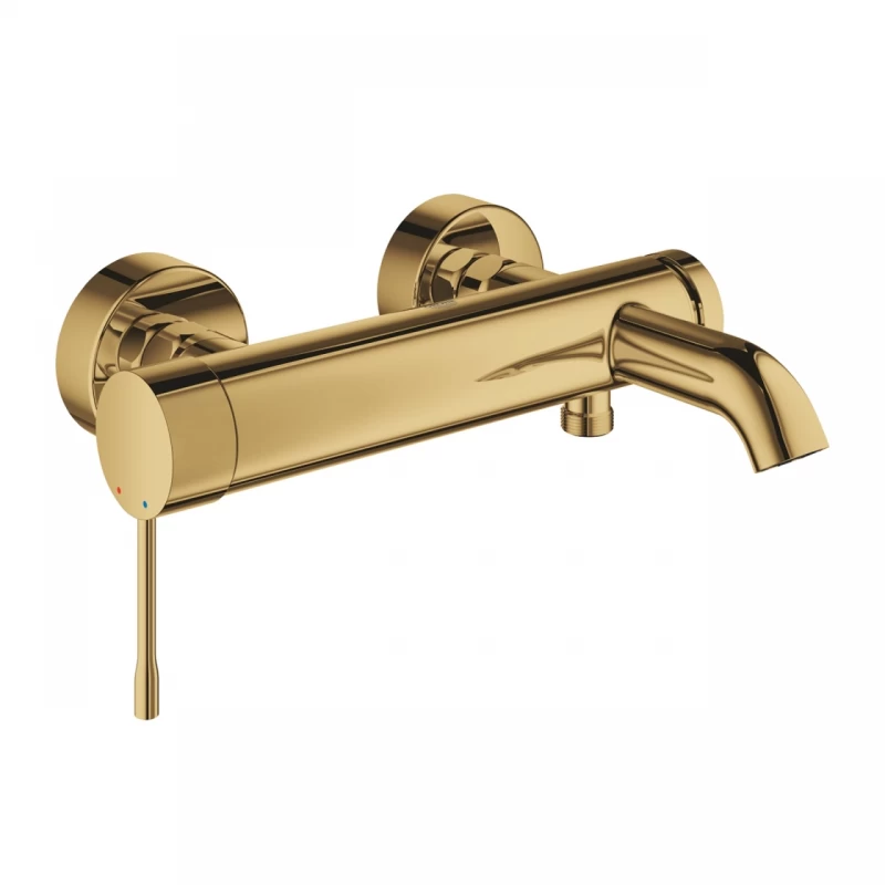 Baterie cada si dus monocomanda Grohe Essence auriu lucios Cool Sunrise