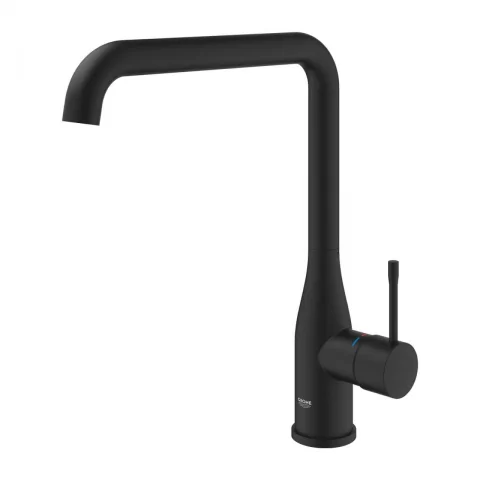 Baterie bucatarie Grohe Essence pipa pivotanta negru mat Phantom Black