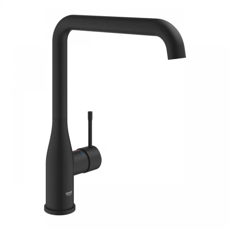 Baterie bucatarie Grohe Essence pipa pivotanta negru mat Phantom Black
