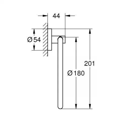 Suport prosop inel Grohe Essentials antracit periat Hard Graphite