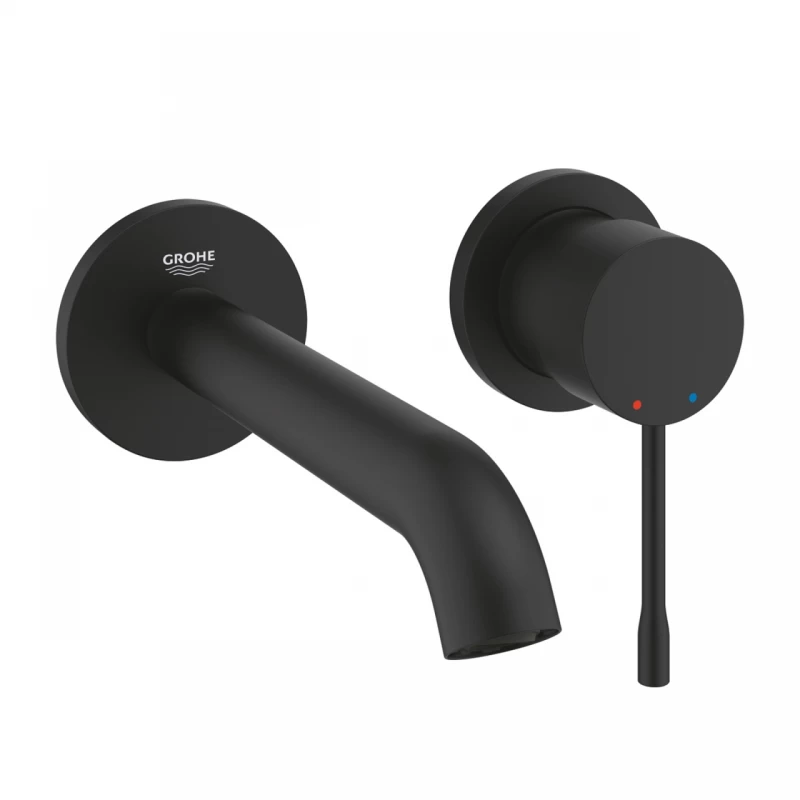 Baterie lavoar incastrata Grohe Essence M negru mat Phantom Black pipa 18 cm