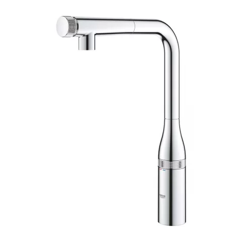 Baterie bucatarie cu dus extractibil Grohe Essence SmartControl crom lucios