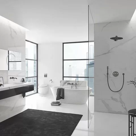 Suport hartie igienica fara aparatoare Grohe Essentials antracit periat Hard Graphite