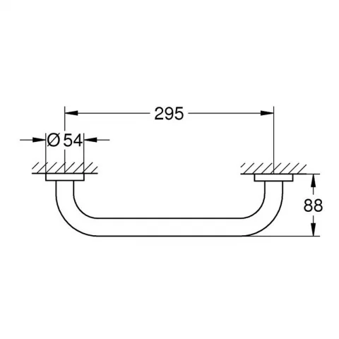 Bara de sustinere Grohe Essentials 35 cm negru mat