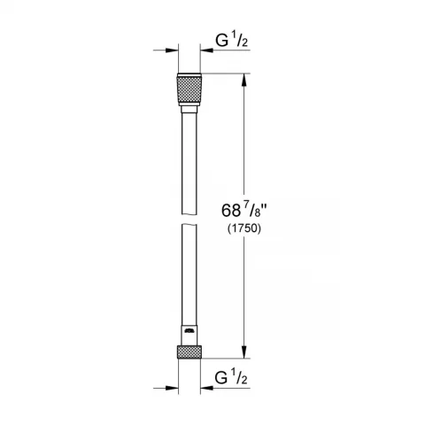 Furtun de dus Grohe SilverFlex 175 cm crom lucios