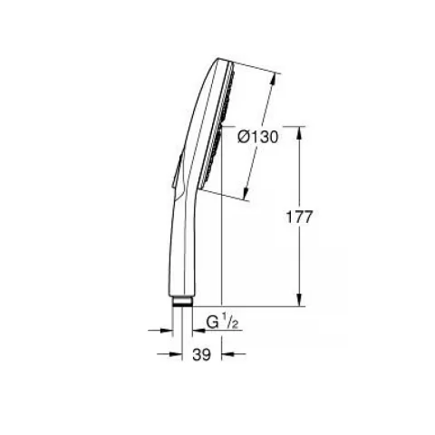 Para de dus Grohe Rainshower 130 SmartActive negru mat cu 3 functii 