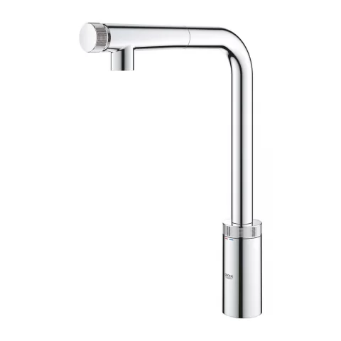 Baterie bucatarie cu dus extractibil Grohe Minta SmartControl crom lucios