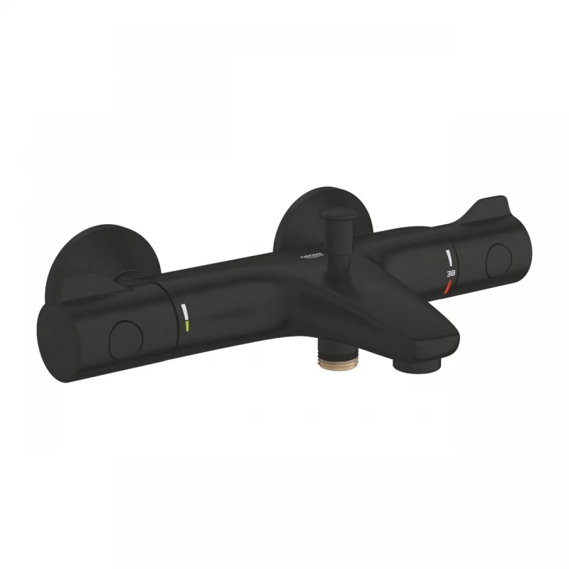 Baterie termostatata cada si dus Grohe Grohtherm 800 negru mat 