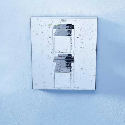Baterie dus incastrata Grohtherm Cube termostatata cu doua iesiri crom lucios