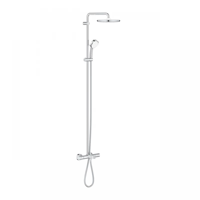 Sistem de dus cu baterie termostatata Grohe Tempesta Cosmopolitan 250 crom lucios