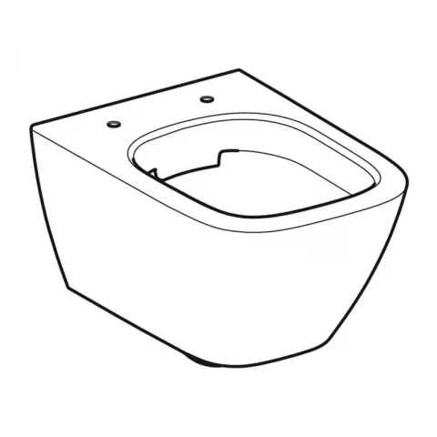 Vas WC suspendat Geberit Smyle Square 49x35 cm alb lucios