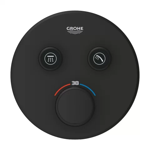 Baterie dus incastrata Grohe Grohtherm SmartControl negru Phantom Black
