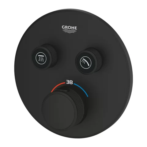 Baterie dus incastrata Grohe Grohtherm SmartControl negru Phantom Black