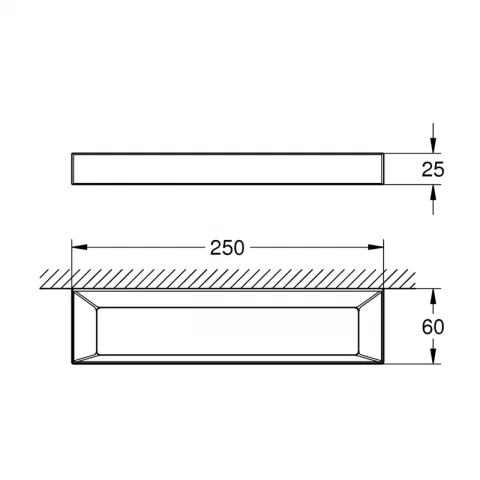 Suport prosop inel Grohe Essentials Cube crom lucios