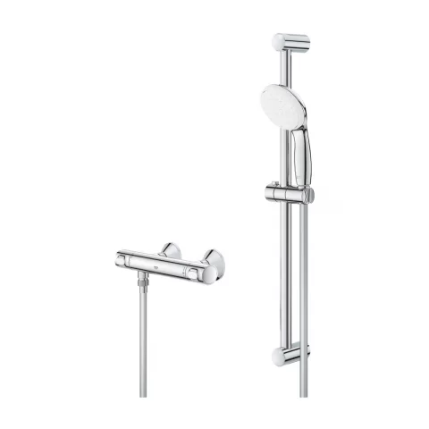 Set PROMO baterie dus Grohe Grohtherm 500 cu set de dus crom lucios