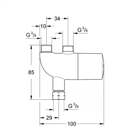 Protectie termica impotriva oparirii Grohe Grohotherm Micro crom lucios