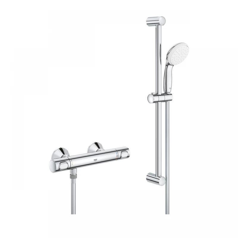 Set PROMO baterie dus Grohe Grohtherm 500 cu set de dus crom lucios