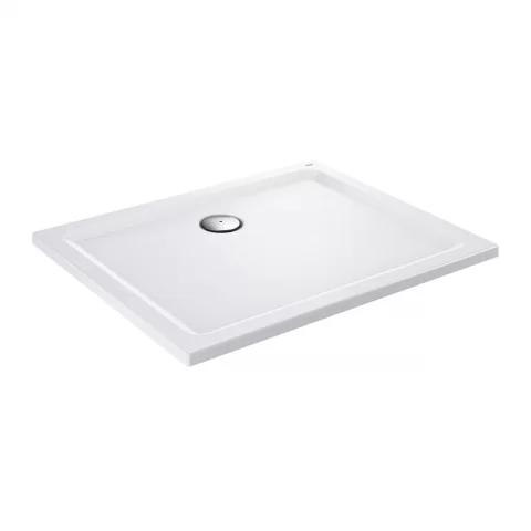 Cadita dus patrata Grohe Slim acril 80x80 cm alb alpin