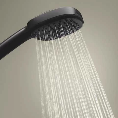 Set de dus Grohe Tempesta Cube 110 cu bara 60 cm si para 2 functii negru mat