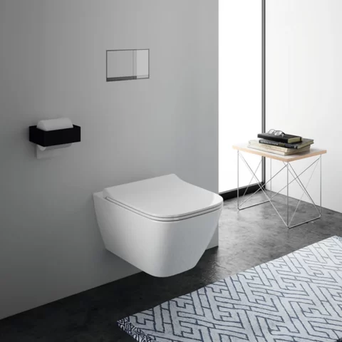 Vas WC suspendat Geberit Smyle Square 49x35 cm alb lucios
