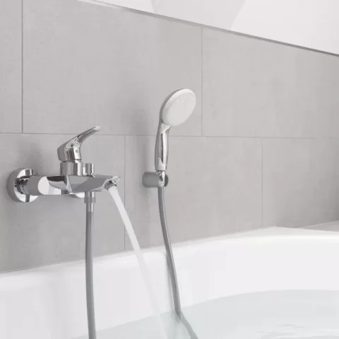 Baterie cada si dus monocomanda Grohe Eurosmart crom lucios