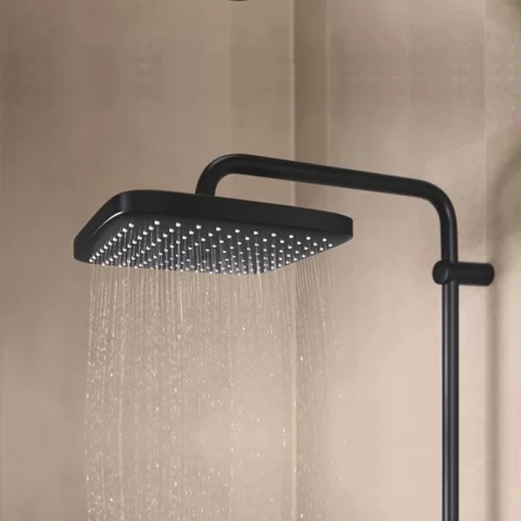 Sistem de dus fara baterie Grohe Tempesta 250 Cube negru mat