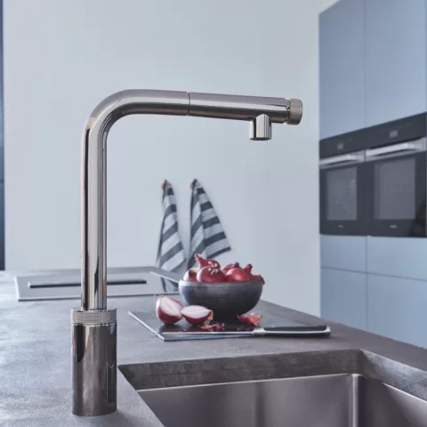 Baterie bucatarie cu dus extractibil Grohe Minta SmartControl crom lucios