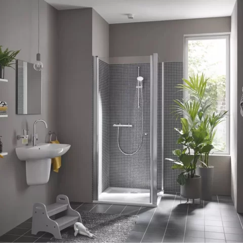 Baterie dus termostatata Grohe Grohtherm 500 finisaj crom lucios