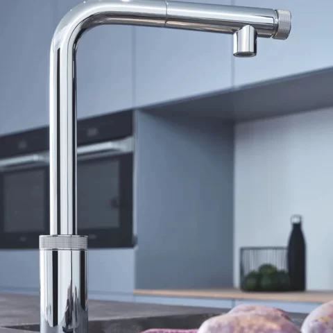 Baterie bucatarie cu dus extractibil Grohe Minta SmartControl crom lucios