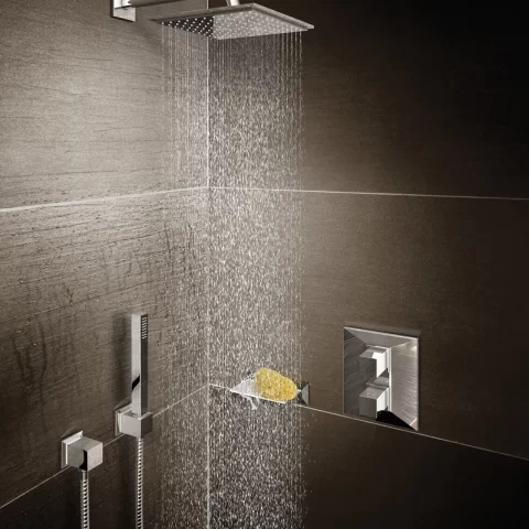 Cot iesire dus Grohe Euphoria Cube cu suport para crom lucios