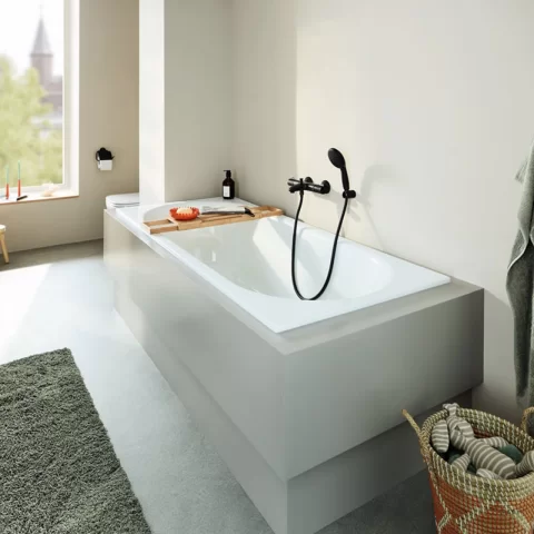 Baterie termostatata cada si dus Grohe Grohtherm 800 negru mat 
