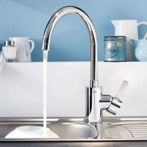 Baterie bucatarie gat de lebada Grohe Eurosmart Cosmopolitan crom lucios
