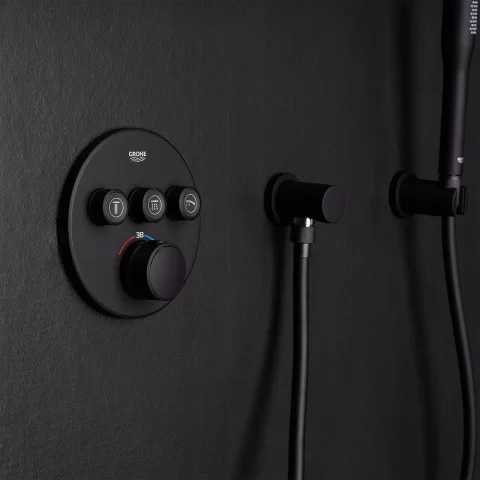 Suport pentru para dus Grohe Rainshower negru mat - Phantom Black