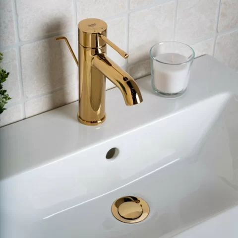 Baterie lavoar monocomanda Grohe Essence S auriu lucios Cool Sunrise