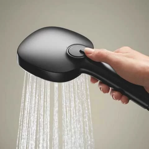 Set de dus Grohe Tempesta Cube 110 cu bara 60 cm si para 2 functii negru mat