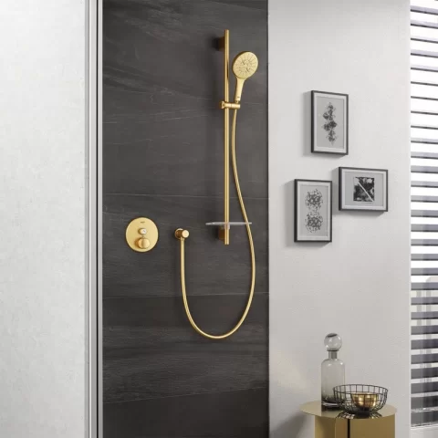 Bara de dus 90 cm Grohe Rainshower SmartActive finisaj auriu lucios Cool Sunrise