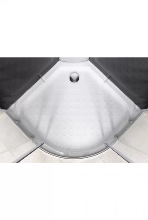 Cabina dus semirotunda Sanotechnik 90x90xH215cm cu hidromasaj 